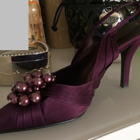 Purple slingback heels - Picture 5 of 7